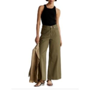 Polo Ralph Lauren COTTON TWILL WIDE-LEG CROPPED PANT 100% Cotton
